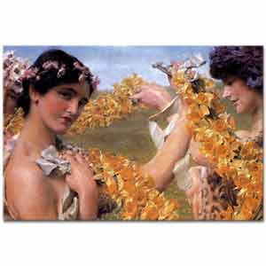 Sir Lawrence Alma Tadema Çiçekler Dönerse