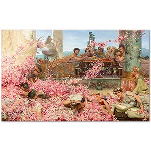 Sir Lawrence Alma Tadema Heliogabalus Gülleri