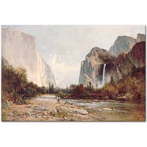 Thomas Hill Yosemite Bridal Veil Şelalesi