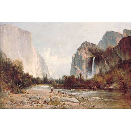 Thomas Hill Yosemite Bridal Veil Şelalesi