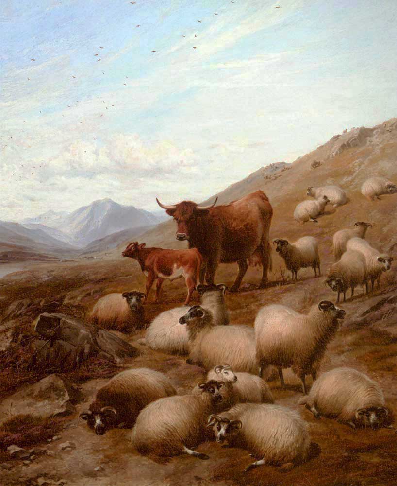 Thomas Sidney Cooper Dağın Eteğinde Koyunlar