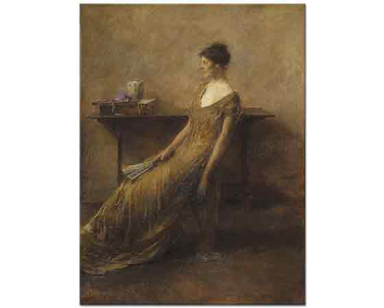 Thomas Wilmer Dewing Altınlar içindeki Kadın