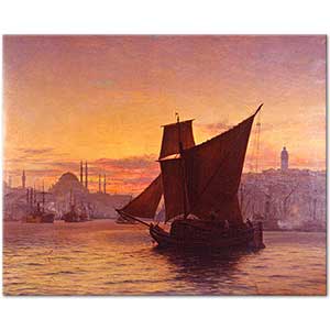 Vilhelm Karl Ferdinand Arnesen Boğazda Tekneler