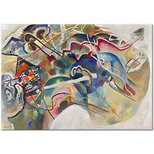 Wassily Kandinsky Beyaz Çizgili Resim