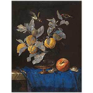 Willem van Aelst Çiçekler ve Meyve