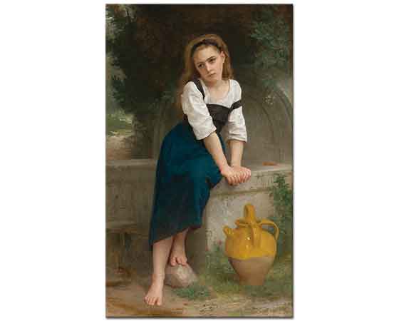 William Adolphe Bouguereau Çeşme Başındaki Yetim Kız