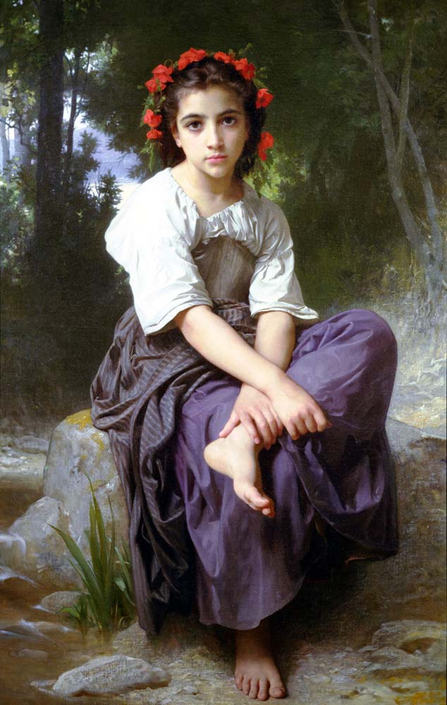 William Adolphe Bouguereau Dere Kenarında