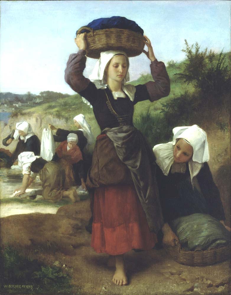 William Adolphe Bouguereau Fouesnant'lı Çamaşır Yıkayan Kadınlar