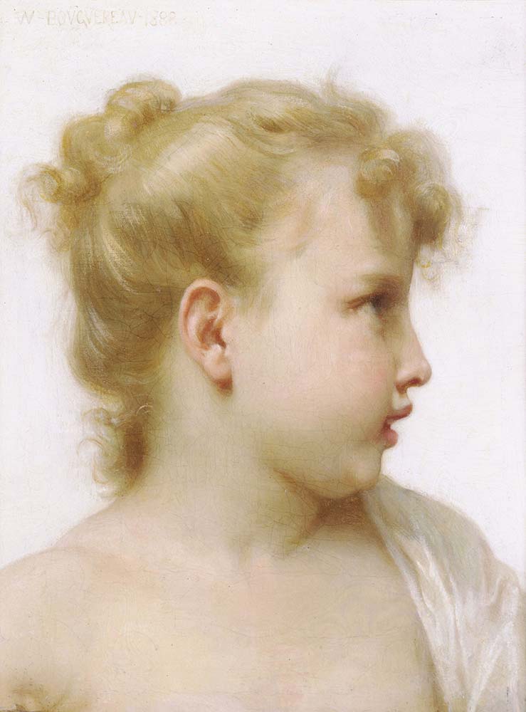 William Adolphe Bouguereau Küçük Kız Başı Etüdü