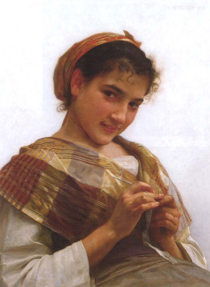 William Adolphe Bouguereau Takı Yapan Genç Kız