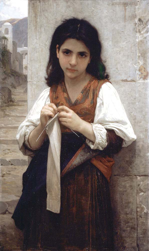 William Adolphe Bouguereau Triko Ören Kız