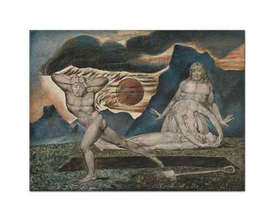 William Blake Adem ve Havva'nın Habil'in Cesedini Buluşu