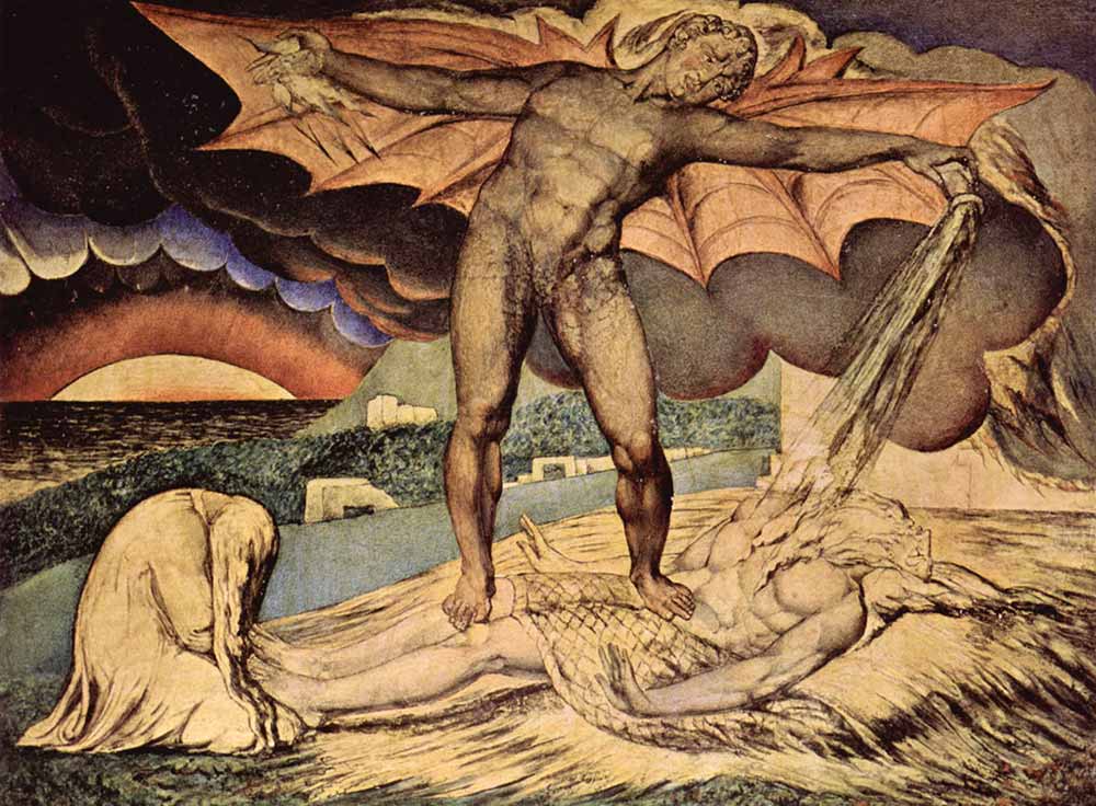 William Blake Şeytan Hiob'un Üzerinde