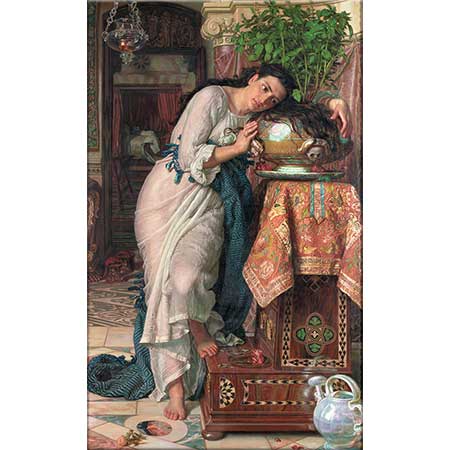 William Holman Hunt Isabella ve Fesleğen Saksısı