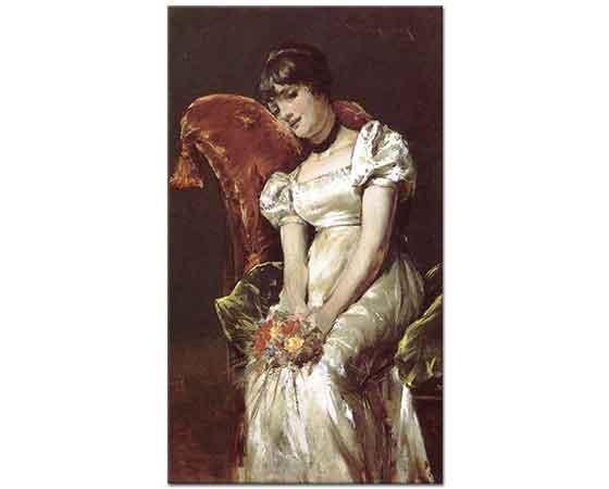 William Merritt Chase Genç Kız ve Çiçekler