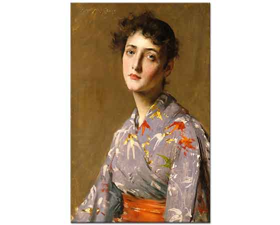 William Merritt Chase Japon Kostümlü Kız