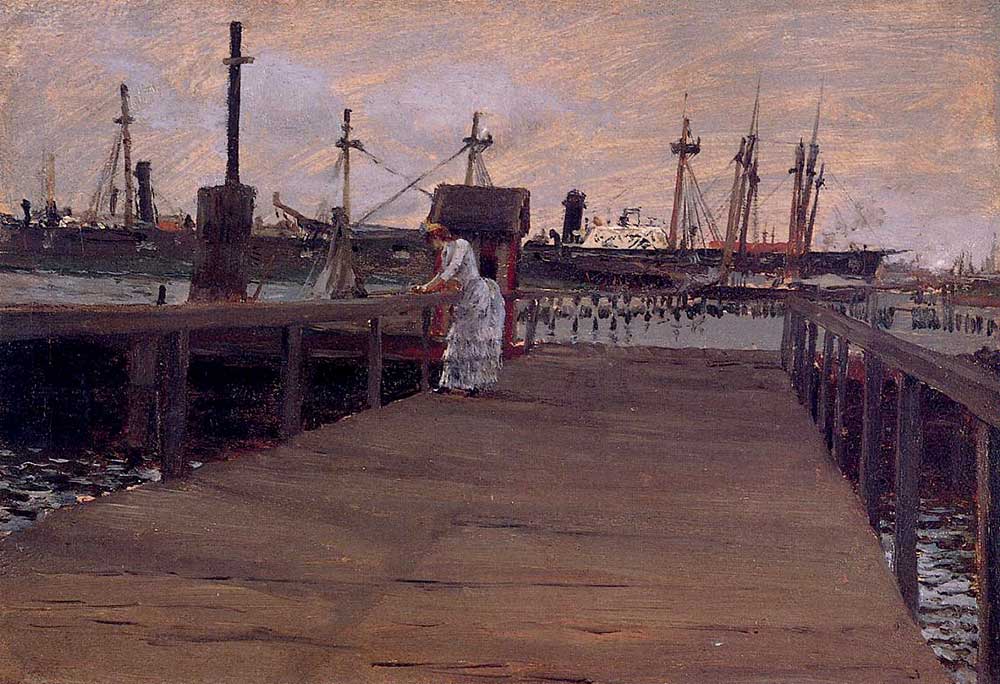 William Merritt Chase Rıhtımda Bir Kadın