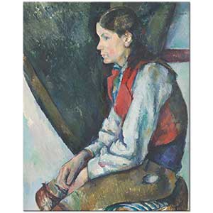 Paul Cezanne Kırmızı Yelekli Çocuk