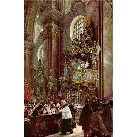 Adolph von Menzel Innsbruck Kilisesinde Vaaz