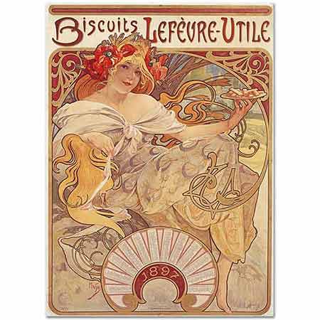 Alphonse Mucha Bisküit Lefevre Utile 01