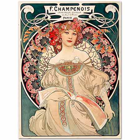 Alphonse Mucha Şampanya Dizaynı 02