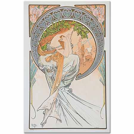 Alphonse Mucha Şiir Sanatlar Serisinden