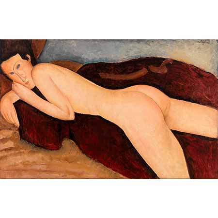 Amedeo Modigliani Yüzükoyun Uzanmış Nü