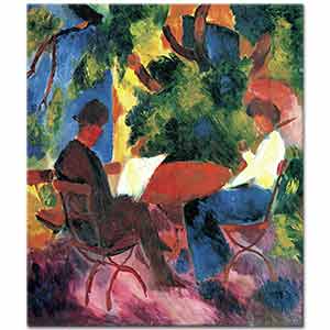 August Macke Bahçede Oturan Çift