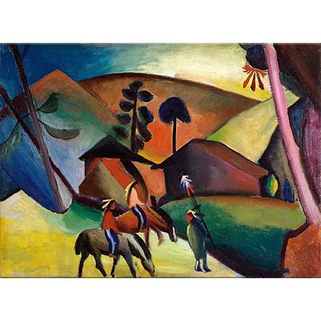 August Macke Atları Üstünde Kızılderililer