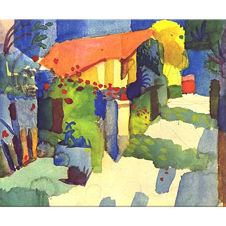 August Macke Bahçe İçinde Ev