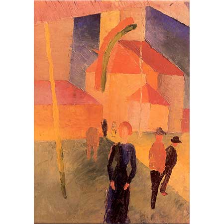 August Macke Bayraklı Kilise