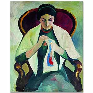 August Macke Dikiş Diken Kadın