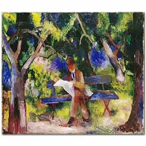 August Macke Gazete Okuyan Adam