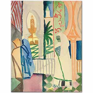 August Macke Cami Avlusunda