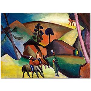 August Macke Atları Üstünde Kızılderililer