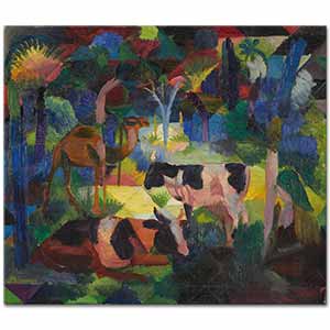 August Macke İnek ve Develi Manzara