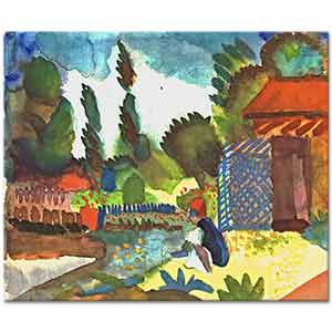 August Macke Oturan Arap ve Tunus Manzarası