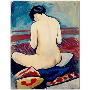 August Macke Oturan Nü