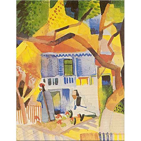 August Macke Villanın Avlusu St Germain