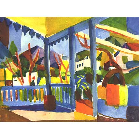 August Macke St Germain'de Villanın Terası