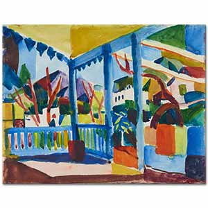 August Macke St Germain'de Villanın Terası