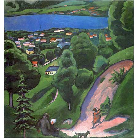 August Macke Tegernsee Manzarası