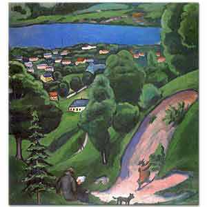 August Macke Tegernsee Manzarası