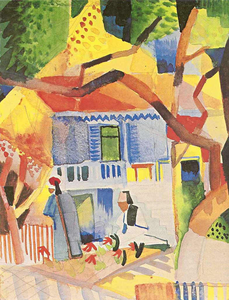 August Macke Villanın Avlusu St Germain