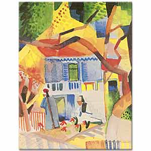 August Macke Villanın Avlusu St Germain