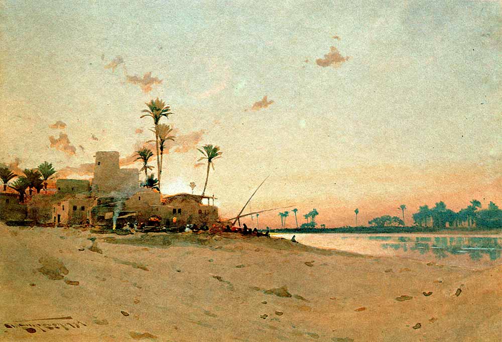 Augustus Osborne Lamplough Nil'de Gün Batımı