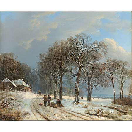 Barend Cornelis Koekkoek Kış Manzarası