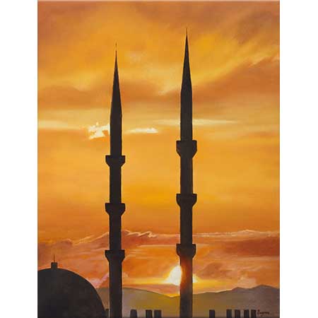 Bayram Yolal Gün Batımında Minareler