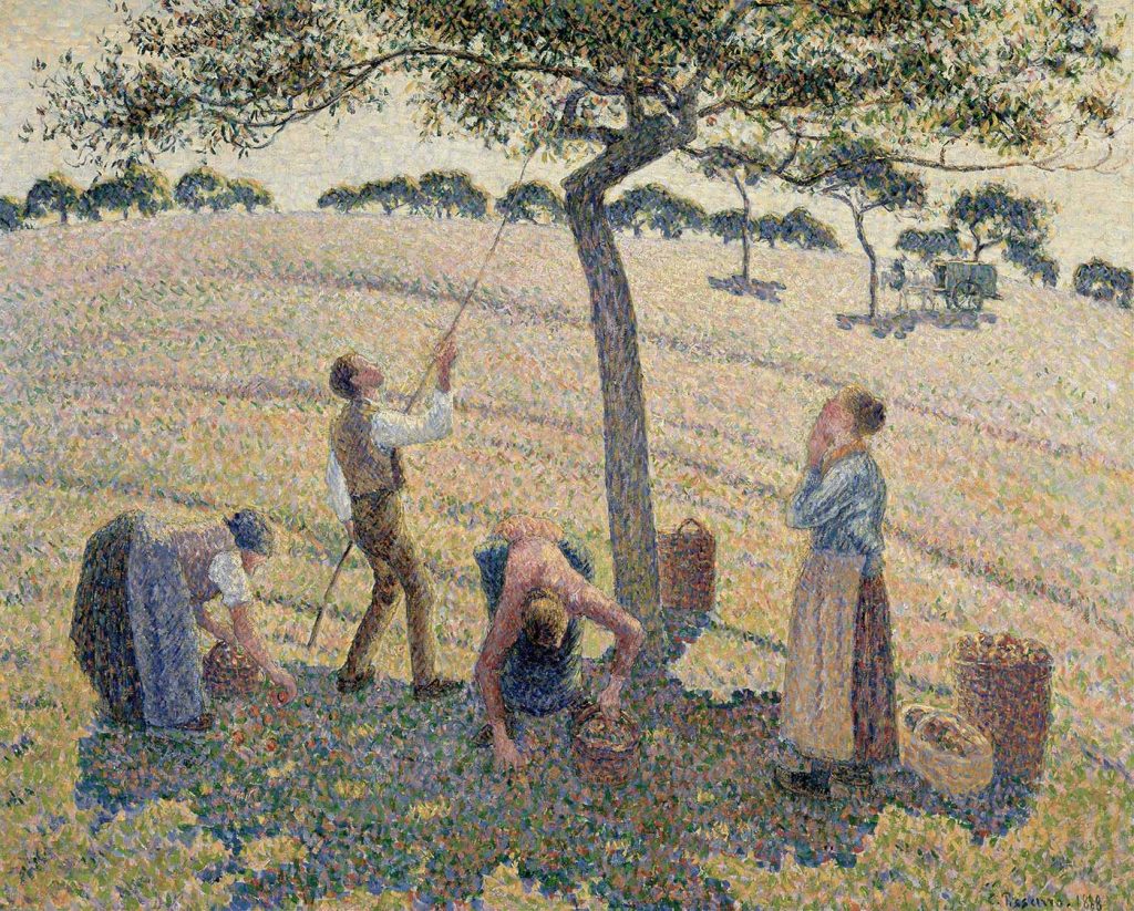 Camille Pissarro Elma Toplayanlar