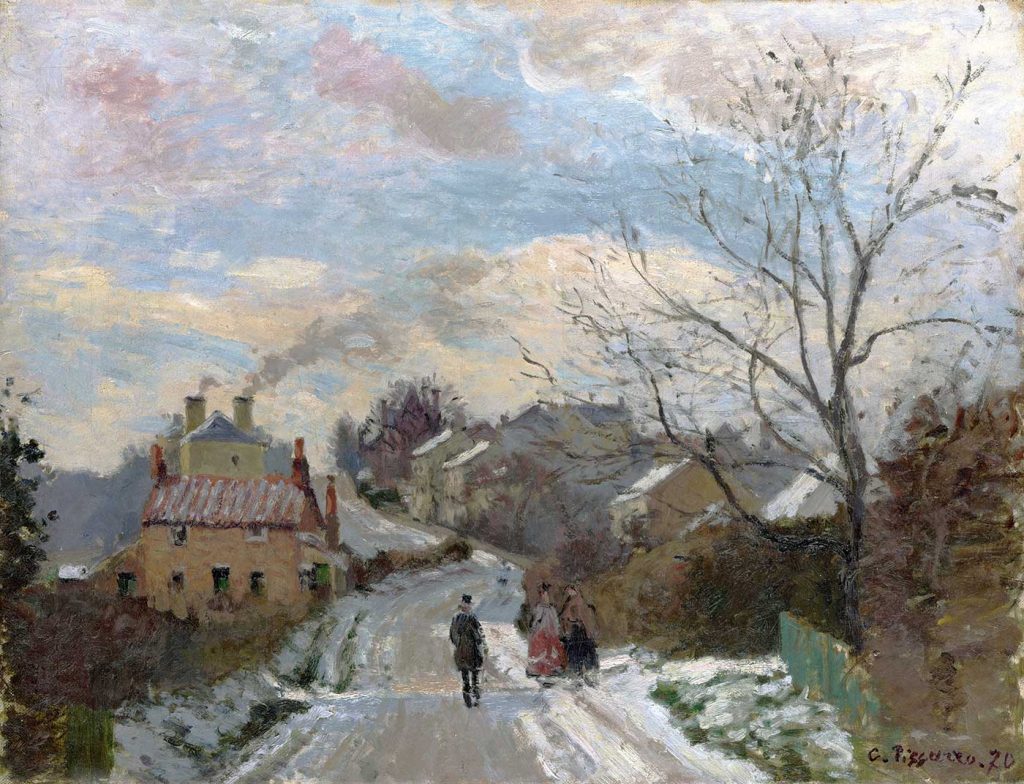 Camille Pissarro Karlı Yolda, Fox Tepesi